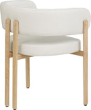Gideon Dining Chairs Set of 2 - Stylish Vegan Leather with Natural Wood Look, Perfect for Modern Homes