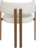 Gideon Dining Chairs - Set of 2 Contemporary Vegan Leather Chairs with Stylish Walnut Frame