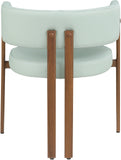 Gideon Dining Chairs - Set of 2 Contemporary Vegan Leather Chairs with Stylish Walnut Frame