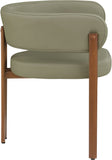 Gideon Dining Chairs - Set of 2 Contemporary Vegan Leather Chairs with Stylish Walnut Frame