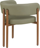 Gideon Dining Chairs - Set of 2 Contemporary Vegan Leather Chairs with Stylish Walnut Frame