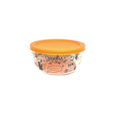 Halloween 4 Piece Set (4 Cup / 32Oz) Round Glass Storage Containers With Lids