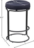 Madison Counter Stools - Set of 2 Stylish Swivel Seats with Durable Matte Metal Frame for Modern Spaces