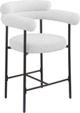 Blake Counter Stool Set of 2 - Stylish Contemporary Design with Durable Matte Black Iron Frame