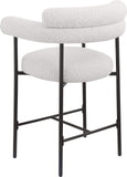 Blake Counter Stool Set of 2 - Stylish Contemporary Design with Durable Matte Black Iron Frame