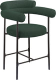 Blake Counter Stool Set of 2 - Stylish Contemporary Design with Durable Matte Black Iron Frame