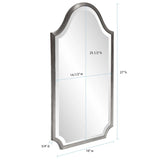 Bosworth Brushed Titanium Shield Mirror