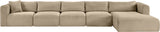 Shaggy - Fabric 5 Piece Modular Sectional With Chaise
