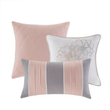 Spring Floral Comforter/Duvet Cover Set, Blush