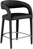 Sylvester Contemporary Counter Height Stool with Rounded Back for Modern Dining Spaces and Comfort