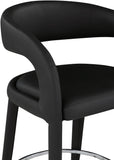 Sylvester Contemporary Counter Height Stool with Rounded Back for Modern Dining Spaces and Comfort