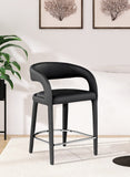 Sylvester Contemporary Counter Height Stool with Rounded Back for Modern Dining Spaces and Comfort