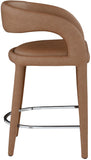 Sylvester Contemporary Counter Height Stool with Rounded Back for Modern Dining Spaces and Comfort