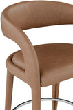 Sylvester Contemporary Counter Height Stool with Rounded Back for Modern Dining Spaces and Comfort