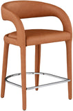 Sylvester Contemporary Counter Height Stool with Rounded Back for Modern Dining Spaces and Comfort