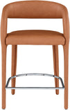 Sylvester Contemporary Counter Height Stool with Rounded Back for Modern Dining Spaces and Comfort