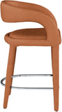 Sylvester Contemporary Counter Height Stool with Rounded Back for Modern Dining Spaces and Comfort
