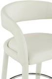 Sylvester Contemporary Counter Height Stool with Rounded Back for Modern Dining Spaces and Comfort