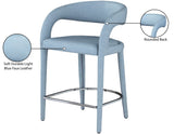 Sylvester Contemporary Counter Height Stool with Rounded Back for Modern Dining Spaces and Comfort
