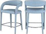 Sylvester Contemporary Counter Height Stool with Rounded Back for Modern Dining Spaces and Comfort