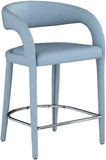 Sylvester Contemporary Counter Height Stool with Rounded Back for Modern Dining Spaces and Comfort