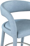 Sylvester Contemporary Counter Height Stool with Rounded Back for Modern Dining Spaces and Comfort