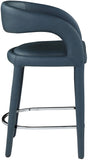 Sylvester Contemporary Counter Height Stool with Rounded Back for Modern Dining Spaces and Comfort