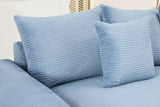 DESEO 138" Sectional Sofa with Ottoman