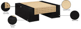 Mondrian Black Coffee Table - Stylish Art Deco Centerpiece with Durable Ash Wood Veneer Finish