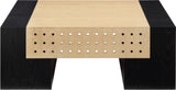 Mondrian Black Coffee Table - Stylish Art Deco Centerpiece with Durable Ash Wood Veneer Finish