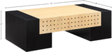 Mondrian Black Coffee Table - Stylish Art Deco Centerpiece with Durable Ash Wood Veneer Finish
