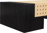 Mondrian Black Coffee Table - Stylish Art Deco Centerpiece with Durable Ash Wood Veneer Finish