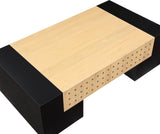 Mondrian Black Coffee Table - Stylish Art Deco Centerpiece with Durable Ash Wood Veneer Finish