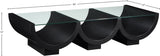 Beverwil Coffee Table: Elegant Art Deco Centerpiece with Glass Top and Geometric Design for Timeless Style