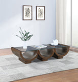 Beverwil Coffee Table: Elegant Art Deco Centerpiece with Glass Top and Geometric Design for Timeless Style