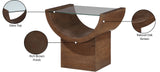 Beverwil End Table - Art Deco Glamour with Elegant Glass Top and Stunning Geometric Design