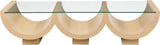 Beverwil Coffee Table: Elegant Art Deco Centerpiece with Glass Top and Geometric Design for Timeless Style