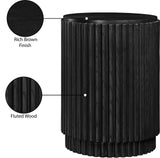 Ronin End Table - Elegant Mid-Century Modern Design with Fluted Detailing for Living Room Charm