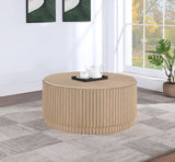 Ronin Coffee Table - Elegant Mid-Century Design with Unique Fluted Wood for Stylish Living Spaces