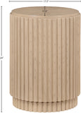 Ronin End Table - Elegant Mid-Century Modern Design with Fluted Detailing for Living Room Charm