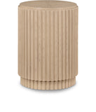 Ronin End Table - Elegant Mid-Century Modern Design with Fluted Detailing for Living Room Charm