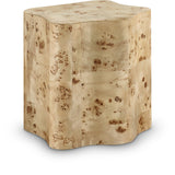 Zaire End Table - Art Deco Elegance with Unique Wood Grain, Perfect for Modern Living Spaces