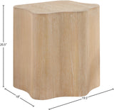 Zaire End Table - Art Deco Elegance with Unique Wood Grain, Perfect for Modern Living Spaces