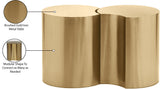 Dimple End Table - Contemporary Brushed Iron Design with Modular Shape for Stylish Living Spaces