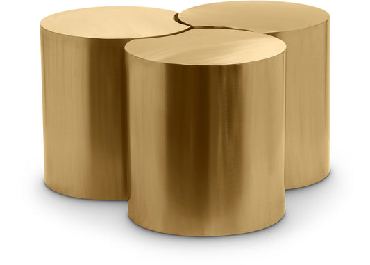 Dimple Contemporary Coffee Table - Modular Brushed Iron Design for Stylish Living Spaces