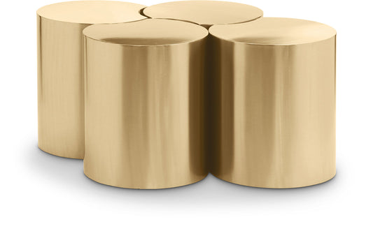 Dimple Coffee Table - Contemporary Brushed Iron Design with Modular Shape for Stylish Living Spaces