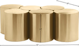 Dimple Coffee Table - Elegant Brushed Iron Design Perfect for Modern Living Room Spaces and Decor