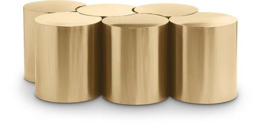 Dimple Coffee Table - Elegant Brushed Iron Design Perfect for Modern Living Room Spaces and Decor