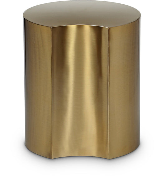 Dimple Gold End Table - Chic Brushed Metal Design for Contemporary Living Spaces and Modular Use