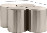 Dimple Coffee Table - Elegant Brushed Metal Design for Contemporary Living Spaces, Modular & Stylish